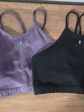 NOBULL Black + Lavender Tie-dye Sports Bra Set